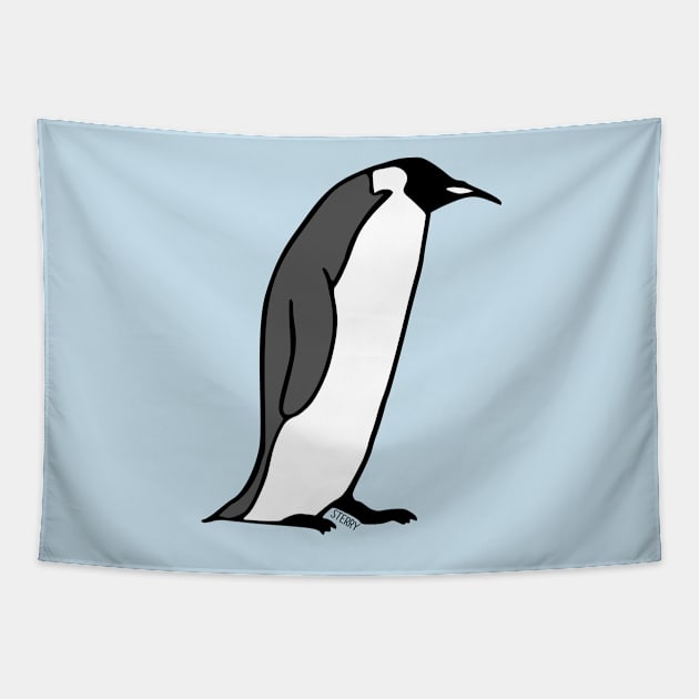 Emperor Penguin Tapestry by SterryCartoons