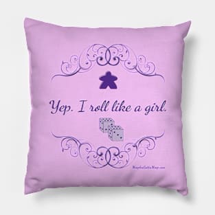 Like a Girl, purple Pillow