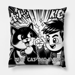 Best Cat Dad Ever Fist Bump Pillow