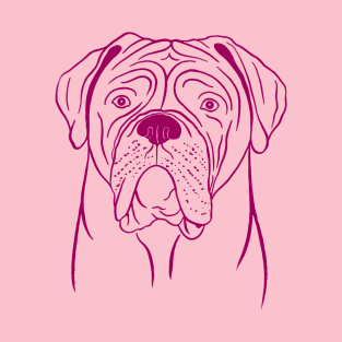 Dogue de Bordeaux (Pink and Berry) T-Shirt