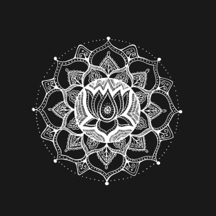 Black & White Lotus Flower T-Shirt