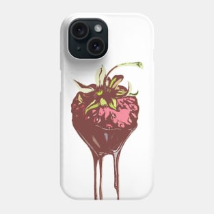 Strawberry in chocolate Phone Case