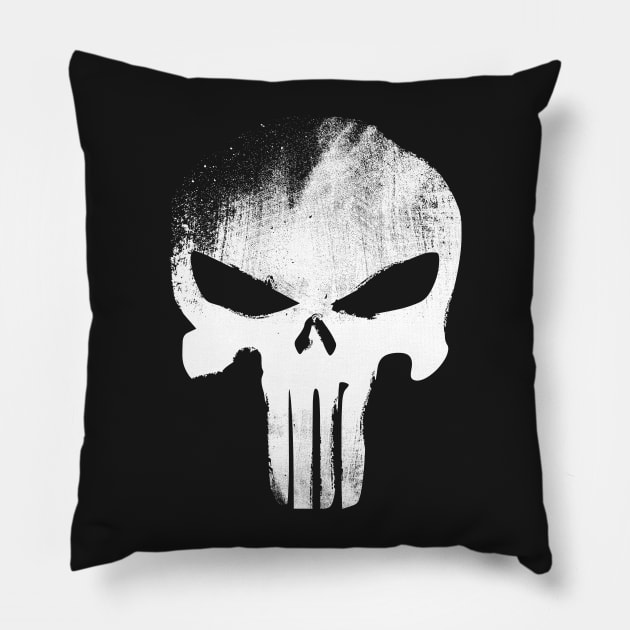 White Skull Pillow by DumDesign