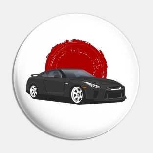 Black Nissan GT-R r35 Pin
