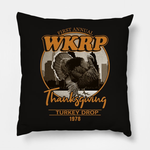 WKRP Turkey Drop Pillow by LadyBikers