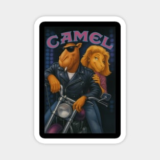 Joe Camel Biker Couple Night Out Shirt Magnet