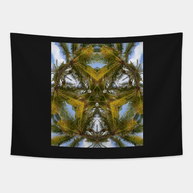 Pattern of palm trees, Miami Beach, Florida Tapestry by Reinvention
