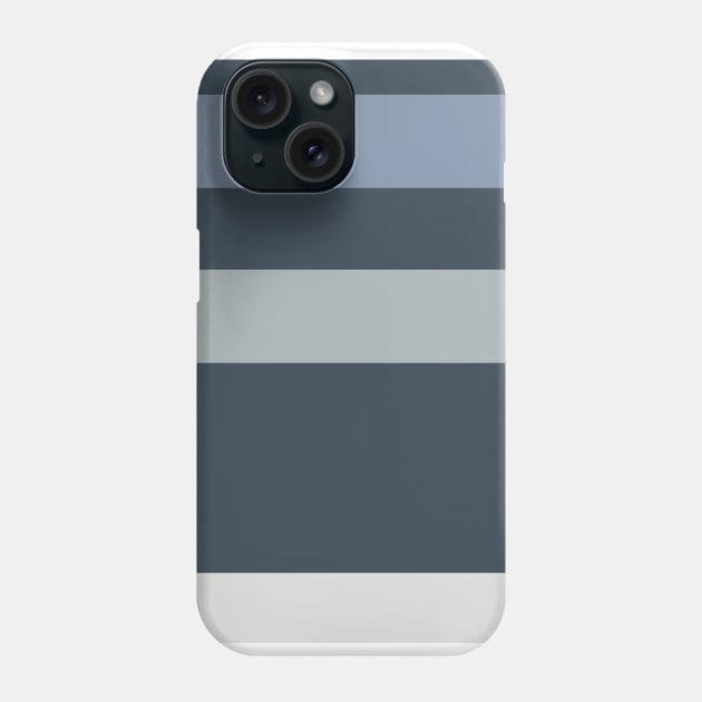 The onliest brew of Charcoal, Christmas Silver, Philippine Silver and Bluey Grey stripes. Phone Case by Sociable Stripes