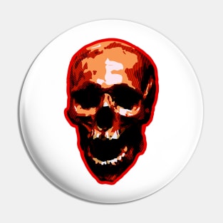 Zed The Red Dead Skeleton Head Pin