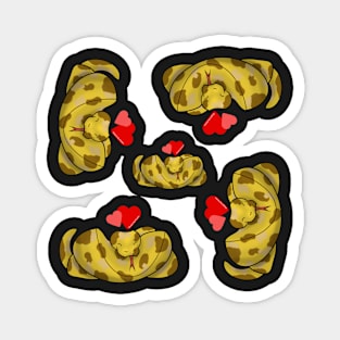 Banana Python Love Hearts Magnet