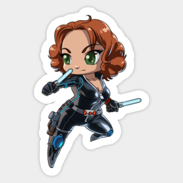 black widow avengers sticker teepublic