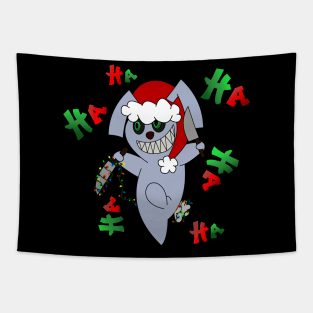 Marvin the Killer Bunny (Christmas Edition) Tapestry