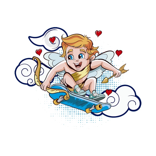 Cool Cupid Skateboard Great Valentine by Pasfs0