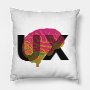 UX Brain - Black Text Pillow