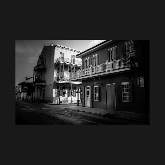 French Quarter Shadows In Black and White by MountainTravel