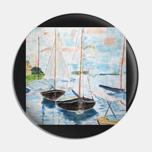 Boating Reflections Pin