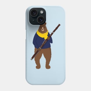 Bear with bassoon Phone Case