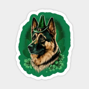 German Shepherd St. Patrick's day Magnet