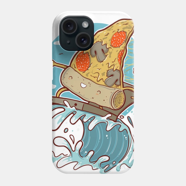 PIZZA SURFING Phone Case by FernandoSala