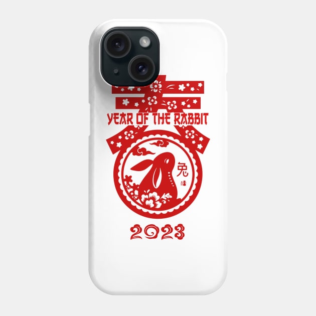 Yin Yang Year of the Rabbit - Happy Chinese New Year 2023 Phone Case by Gendon Design