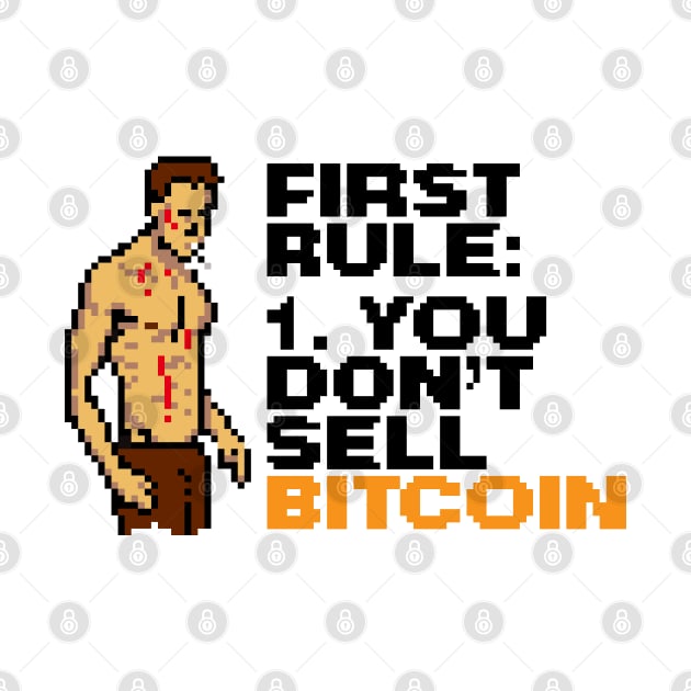 First Rule of Bitcoin Pixel Art by CyberRex