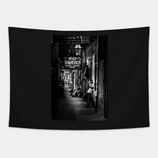 Holy Smoke Bourbon Street In Black and White Tapestry