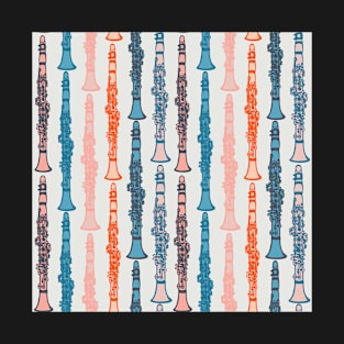 Clarinet parade pattern in vintage colours T-Shirt