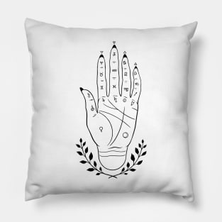 Palmistry hand Pillow