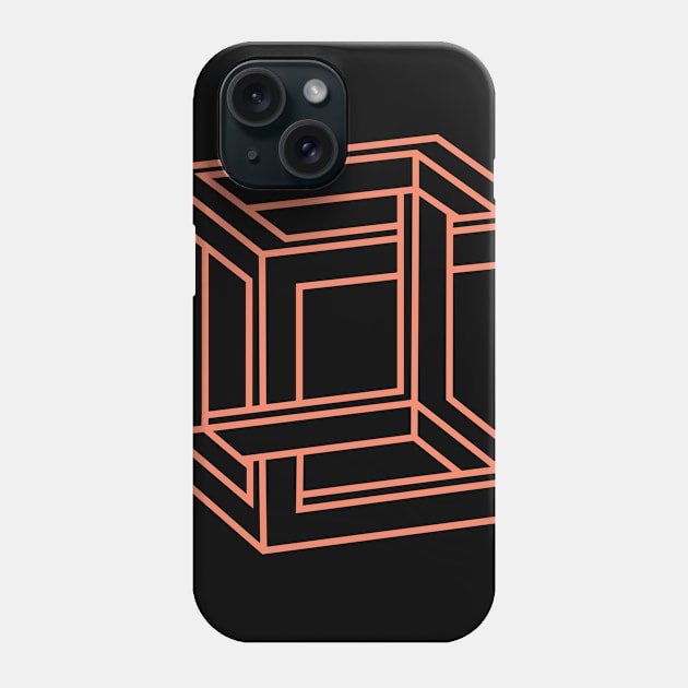 Orange Cube Phone Case by Enickma