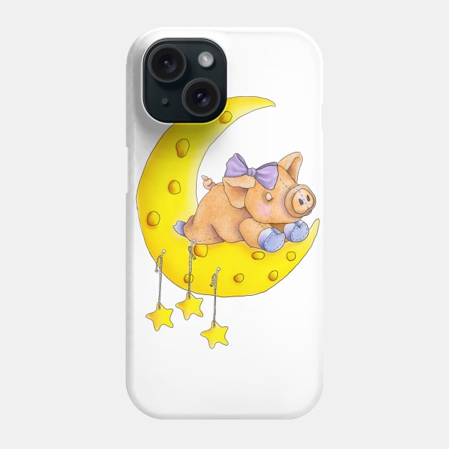 Little Piggy Wiggly Dreams Phone Case by Julie Townsend Studio