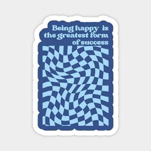 Be Happy Geometric Quote Magnet