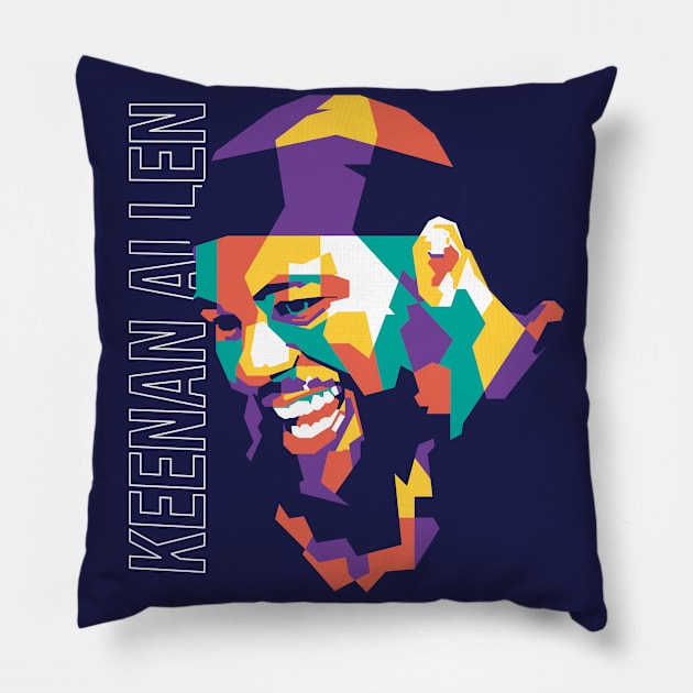 Keenan Allen On WPAP Pillow by pentaShop