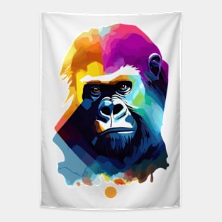 Gorilla Ape Wild Nature Animal Colors Tapestry