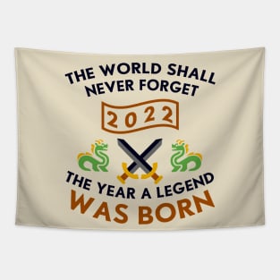 2022 The Year A Legend Was Born Dragons and Swords Design Tapestry