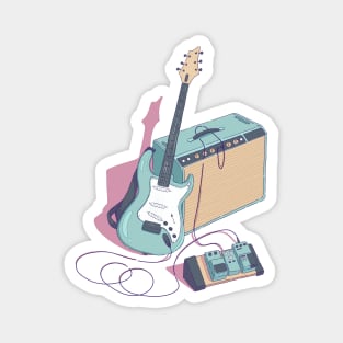 The retro style electric guitar Magnet