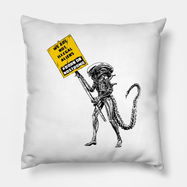 #BornOnNostromo Pillow by Dicky