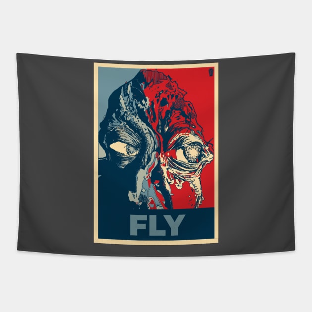 Motivational Horror - Fly Tapestry by IckyScrawls