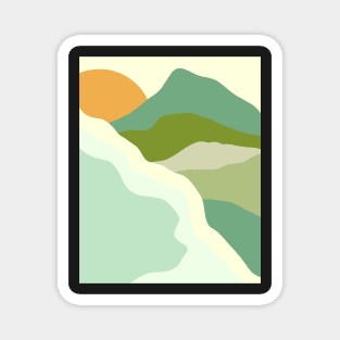 Minimal Landscape #11 - Modern Abstract Print Magnet