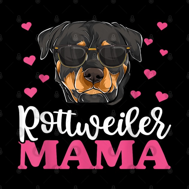 Cute Rottie Rottweiler Mama Shirt, Mothers Day Dog Mom by elmiragokoryan