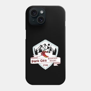 Park City Mountain Resort Utah USA. Light blue border. Gift Ideas For The Ski Enthusiast. Phone Case