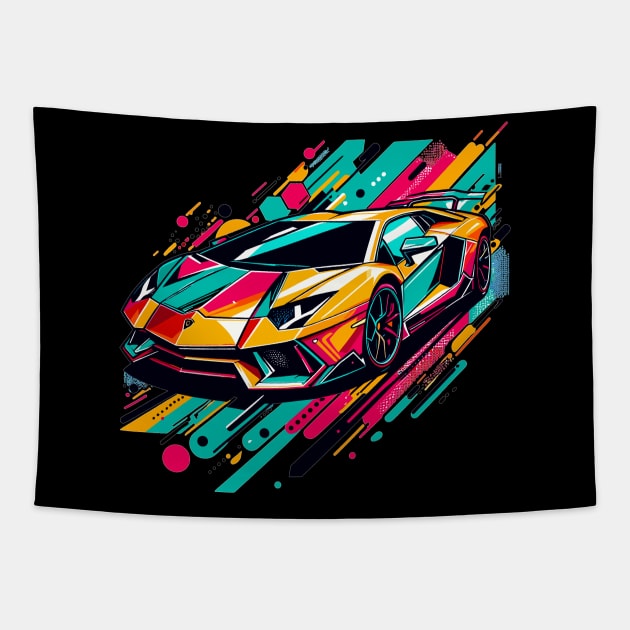 Lamborghini aventador Tapestry by Vehicles-Art