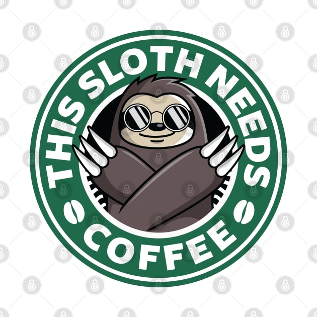 Sloth Needs Coffee by spacedowl