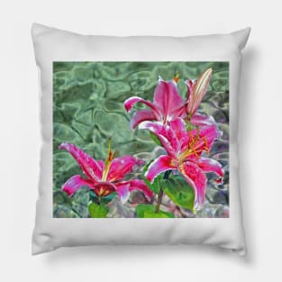 Stargazer Lily Pillow