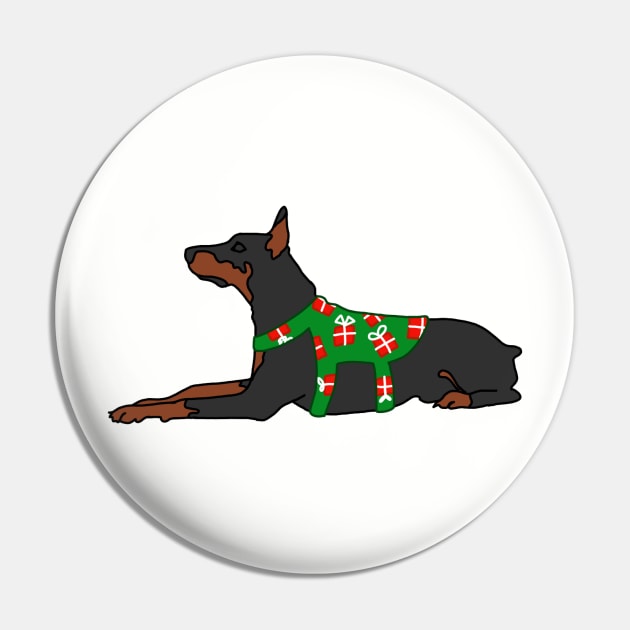 Holiday Doberman Pin by Art by Lex