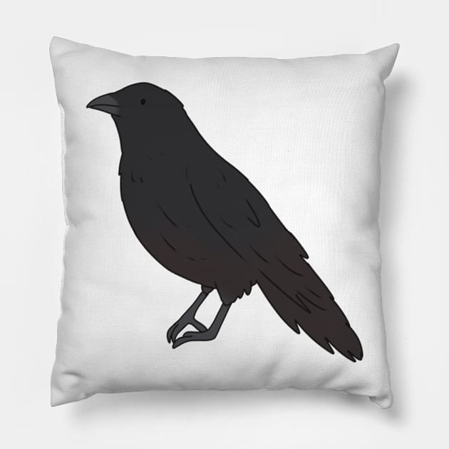 Cute Crows art Pillow by Mayarart