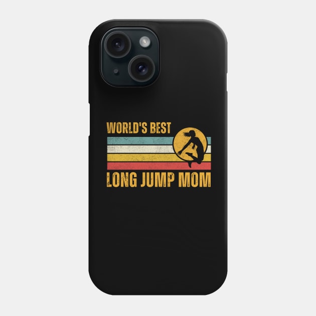 Long Jump Mom Phone Case by footballomatic