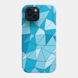 Blue Abstract Polygon Pattern Phone Case