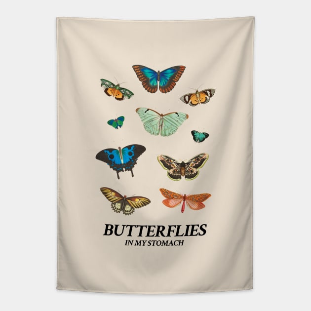 I Feel Butterflies in my Stomach Tapestry by KewaleeTee