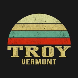 TROY VERMONT Vintage Retro Sunset T-Shirt