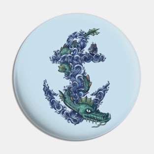 Sailing the High Sea Serpent Pin